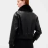 Chaqueta bomber de cuero vegano
