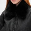 Chaqueta bomber de cuero vegano