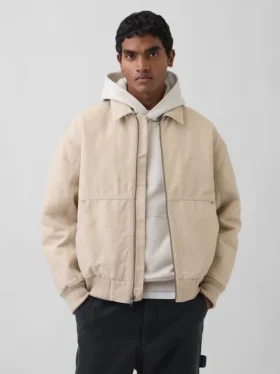 Chaqueta bomber de lona