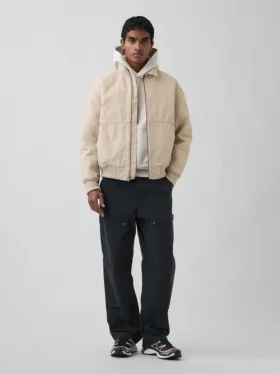 Chaqueta bomber de lona