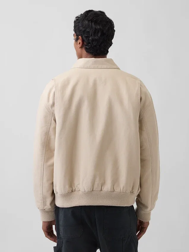 Chaqueta bomber de lona