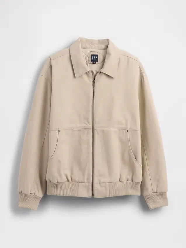 Chaqueta bomber de lona