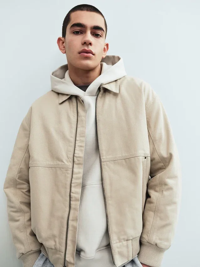 Chaqueta bomber de lona