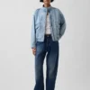 Chaqueta bomber de mezclilla de corte oversize