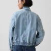 Chaqueta bomber de mezclilla de corte oversize