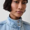 Chaqueta bomber de mezclilla de corte oversize