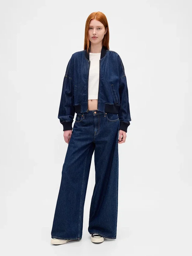 Chaqueta bomber de mezclilla ultrasuave