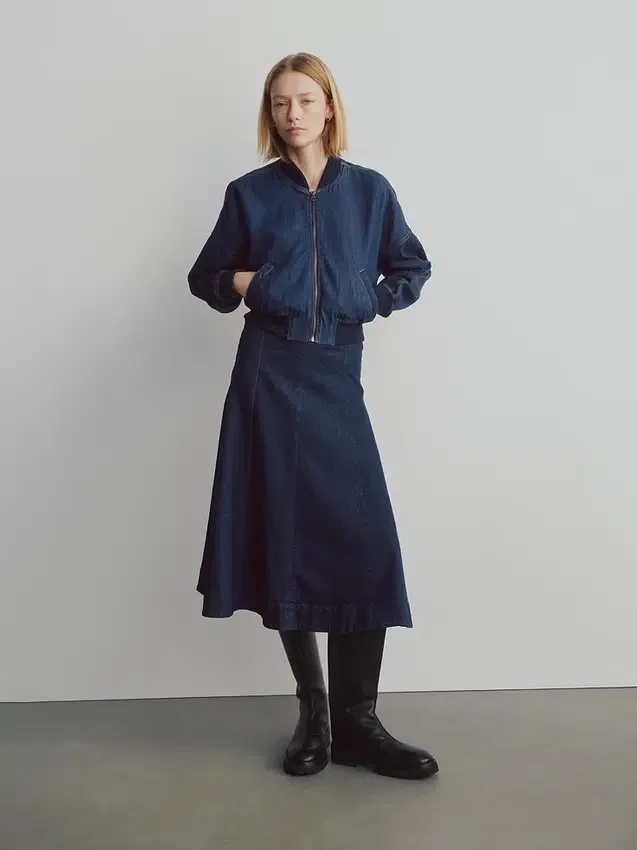 Chaqueta bomber de mezclilla ultrasuave