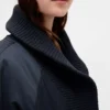 Chaqueta bomber oversize con ribetes de punto