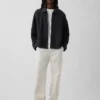 Chaqueta con cremallera oversize de peso pesado para adultos