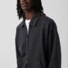 Chaqueta con cremallera oversize de peso pesado para adultos