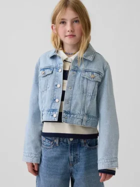 Chaqueta corta de mezclilla para niños