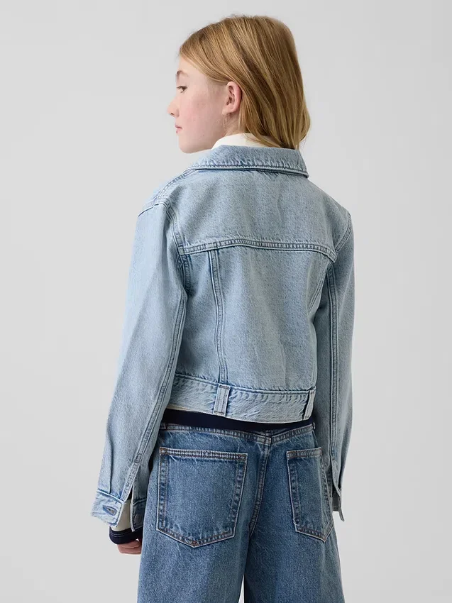 Chaqueta corta de mezclilla para niños