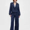Chaqueta corta tipo trench de mezclilla ultrasuave