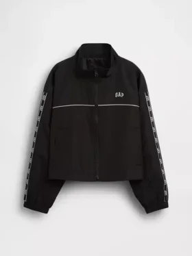 Chaqueta cortavientos con logo de estilo relajado para niños