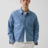 Chaqueta cuadrada de cambray