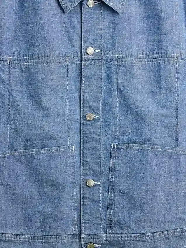Chaqueta cuadrada de cambray