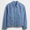 Chaqueta cuadrada de cambray