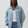 Chaqueta de camisa de mezclilla oversize