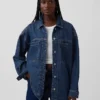 Chaqueta de camisa de mezclilla oversize