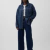 Chaqueta de camisa de mezclilla oversize