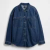 Chaqueta de camisa de mezclilla oversize