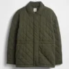 Chaqueta de campo acolchada con cinturón