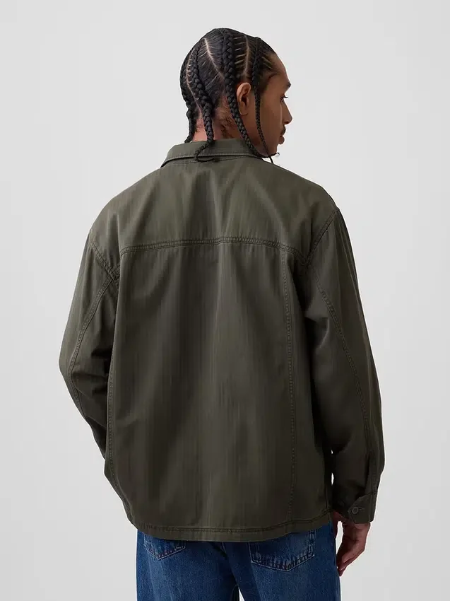 Chaqueta de campo de corte holgado
