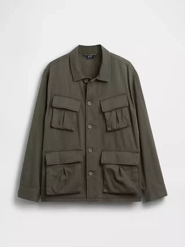 Chaqueta de campo de corte holgado