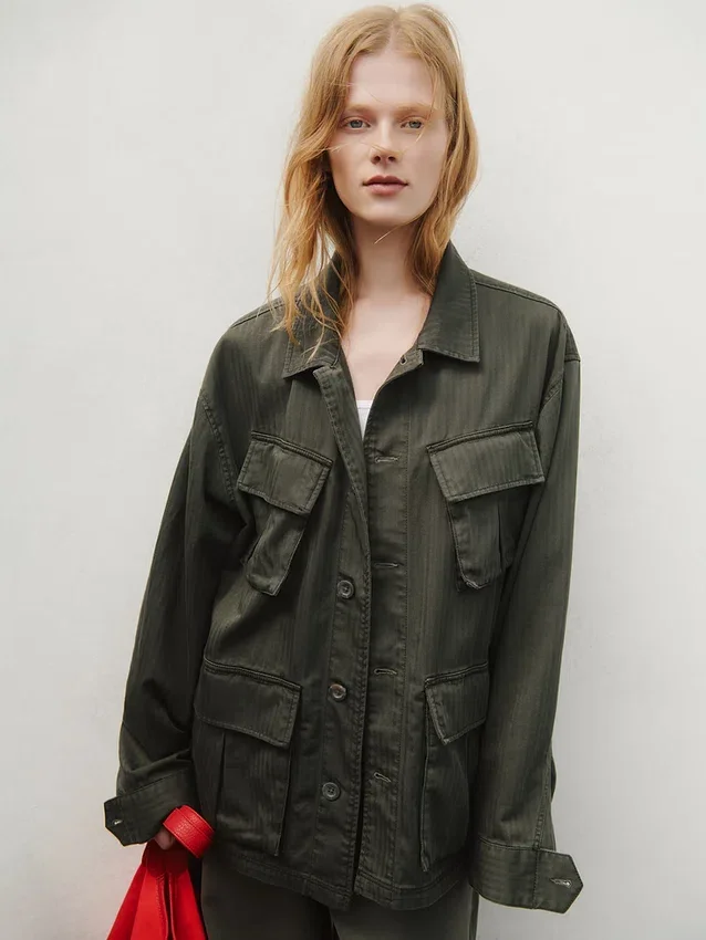 Chaqueta de campo de corte holgado