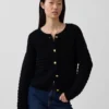 Chaqueta de jerséu texturada 100 % algodón