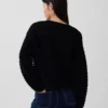 Chaqueta de jerséu texturada 100 % algodón