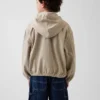 Chaqueta de mezclilla con capucha de corte holgado para niños