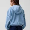 Chaqueta de mezclilla con capucha de corte holgado para niños