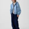Chaqueta de mezclilla con capucha de corte holgado para niños