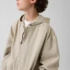 Chaqueta de mezclilla con capucha de corte holgado para niños