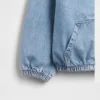 Chaqueta de mezclilla con capucha de corte holgado para niños
