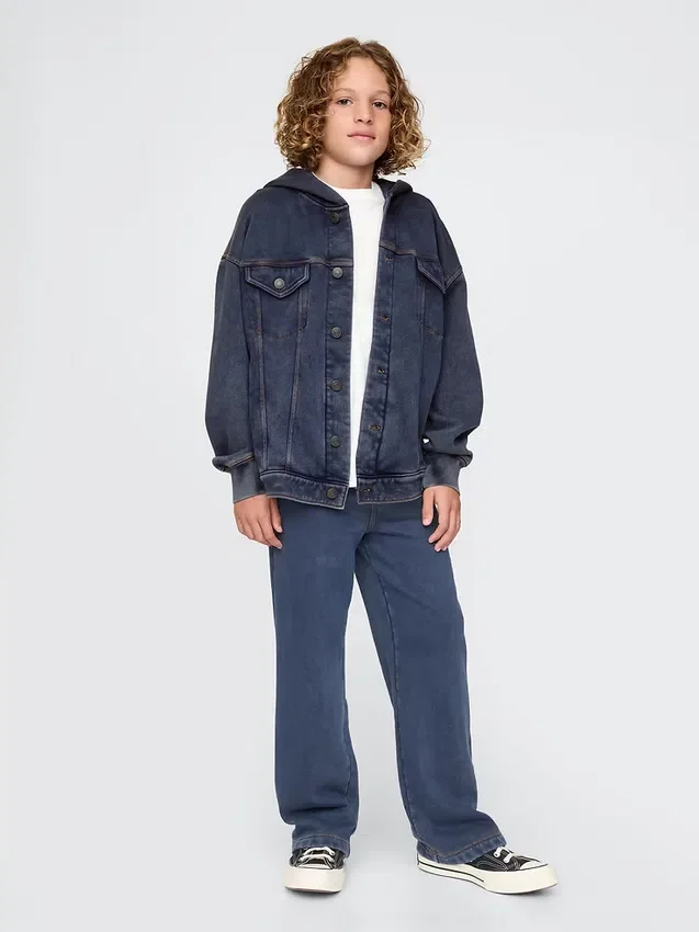 Chaqueta de mezclilla con capucha Icon para niños