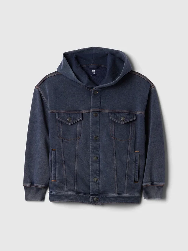 Chaqueta de mezclilla con capucha Icon para niños