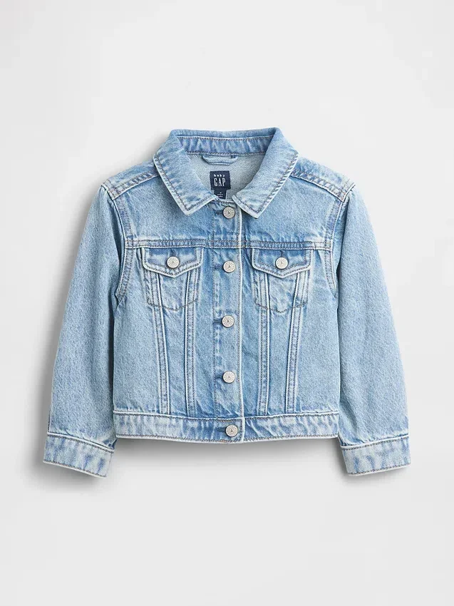 Chaqueta de mezclilla con corazón para bebés y niños