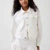 Chaqueta de mezclilla con ojales para niños