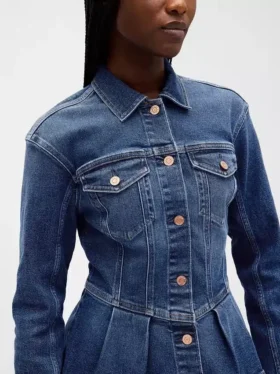 Chaqueta de mezclilla con peplum