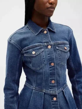 Chaqueta de mezclilla con peplum