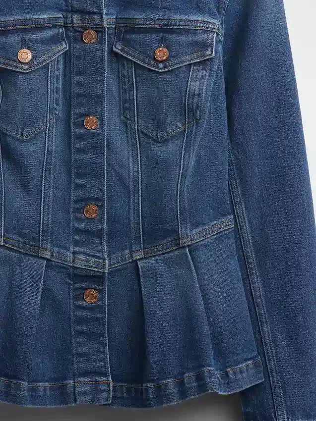 Chaqueta de mezclilla con peplum