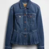 Chaqueta de mezclilla con peplum