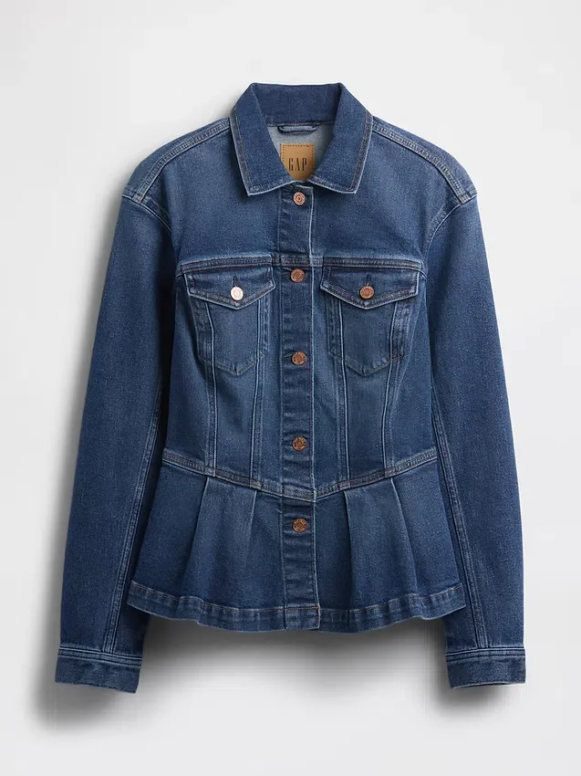 Chaqueta de mezclilla con peplum