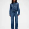 Chaqueta de mezclilla corta y holgada GAP × Victoria Beckham