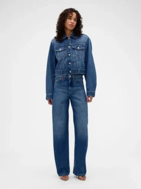 Chaqueta de mezclilla corta y holgada GAP × Victoria Beckham