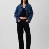 Chaqueta de mezclilla icónica de corte oversize