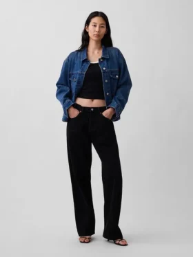 Chaqueta de mezclilla icónica de corte oversize